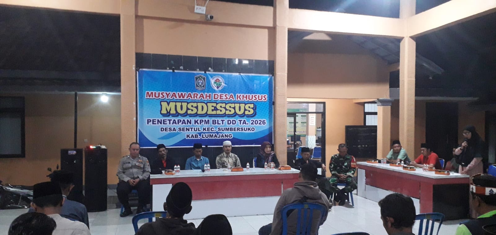 Camat Sumbersuko Hadiri Musyawarah Desa Khusus Penetapan KPM BLT DD TA 2026 di Desa Sentul