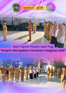 Kasi Tapem Pimpin Apel Pagi: Disiplin Merupakan Cerminan Integritas dan Tanggung Jawab ASN