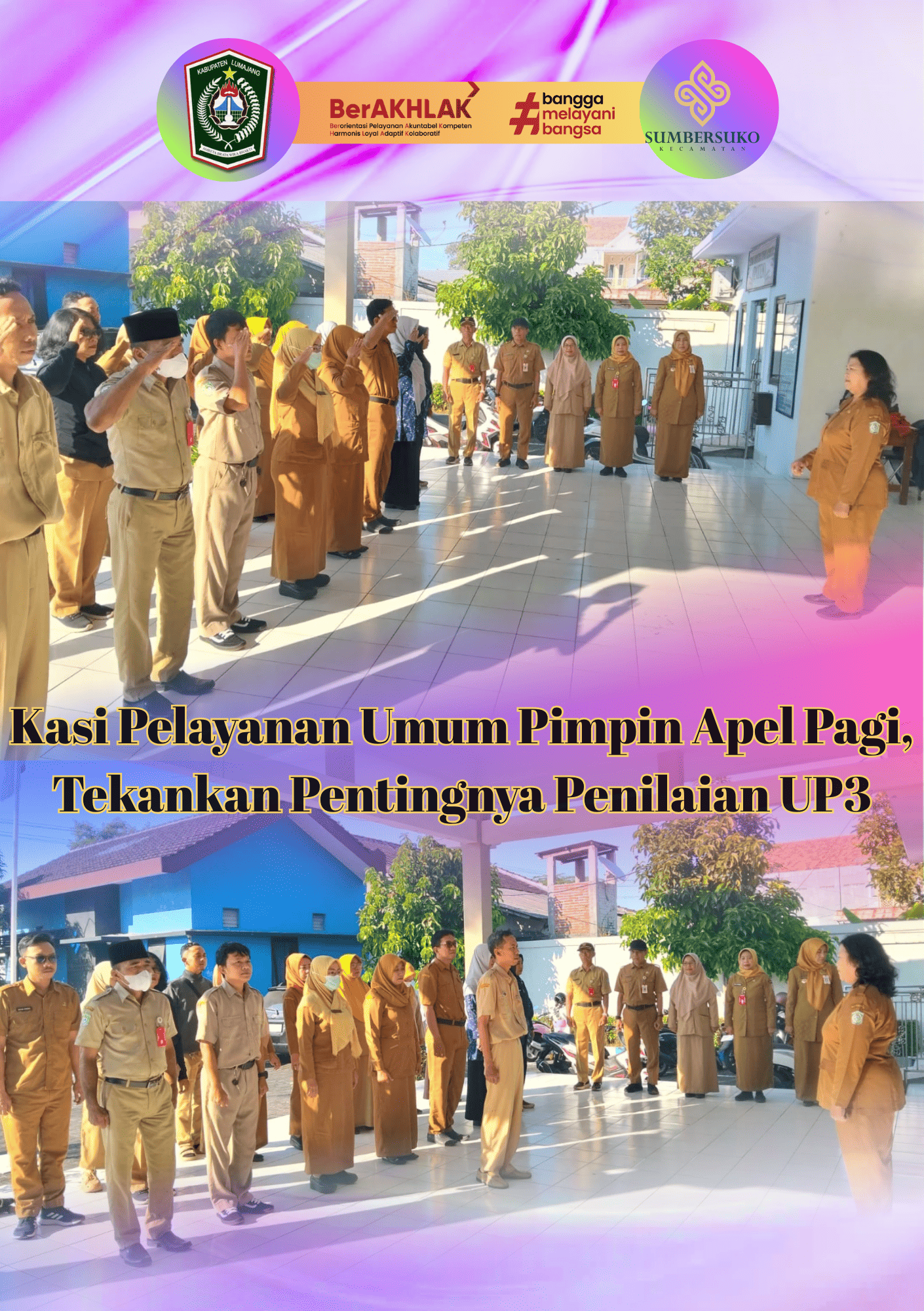 Kasi Pelayanan Umum Pimpin Apel Pagi, Tekankan Pentingnya Penilaian UP3