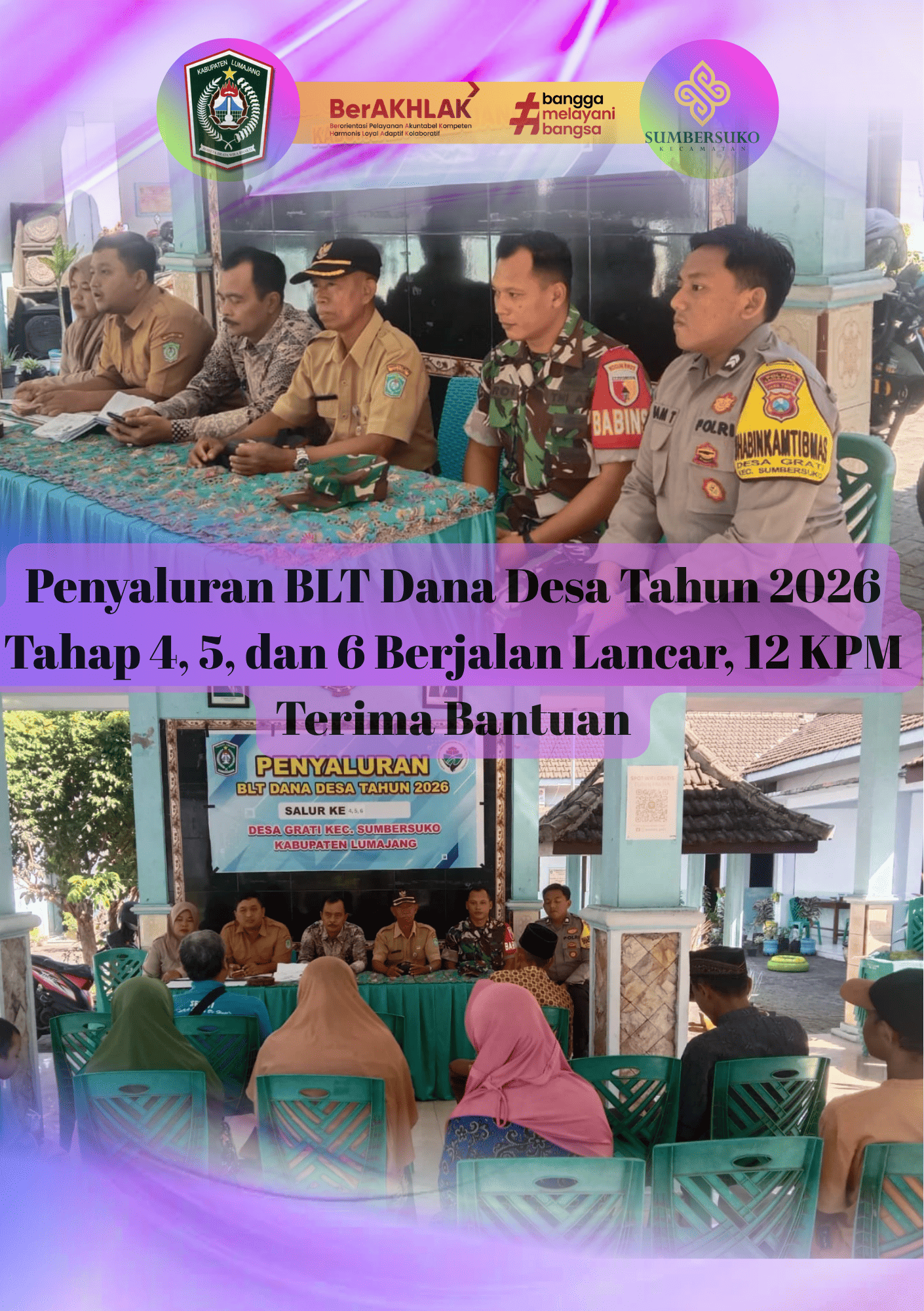 Penyaluran BLT Dana Desa Tahun 2026 Salur 4, 5, dan 6 Berjalan Lancar, 12 KPM Terima Bantuan