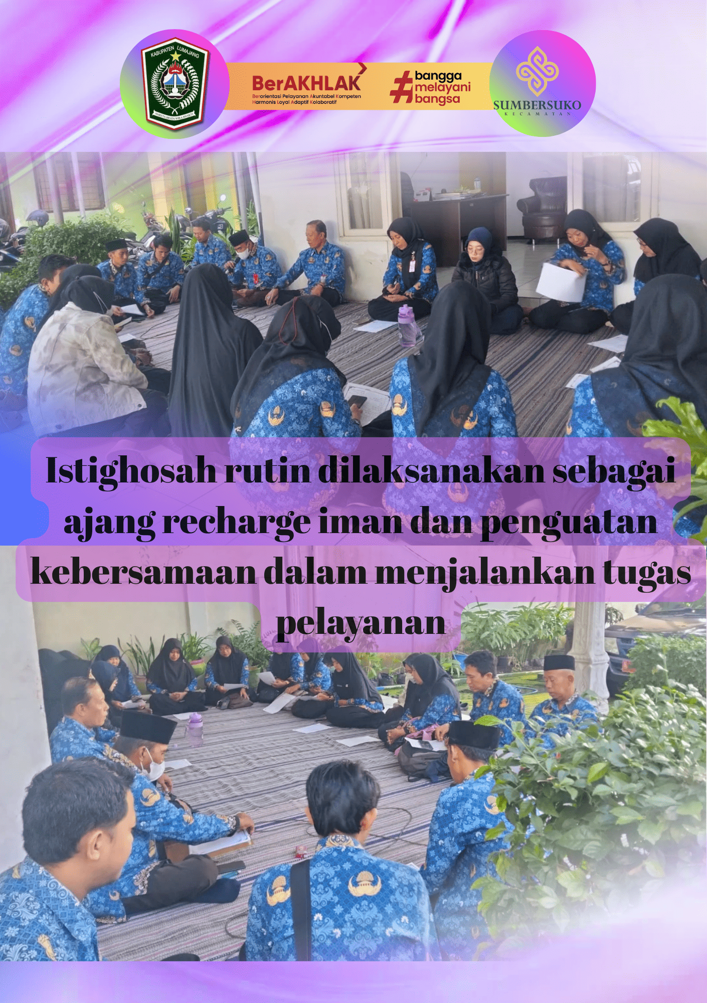 Istighosah Rutin Kecamatan Sumbersuko Jadi Momentum Recharge Iman dan Refleksi Tahun Baru Islam 1 Mu