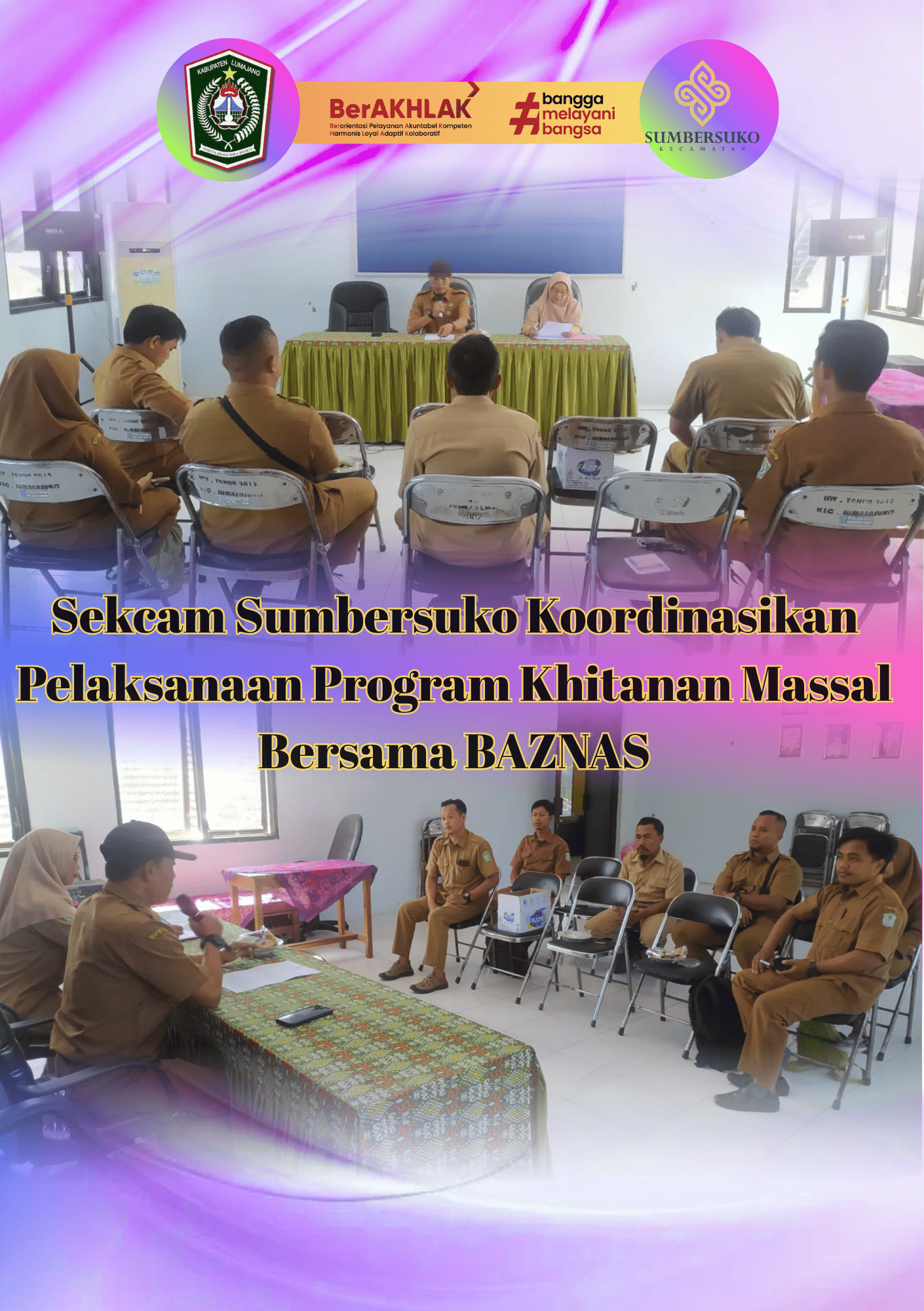 Sekcam Sumbersuko Koordinasikan Pelaksanaan Program Khitanan Massal Bersama BAZNAS