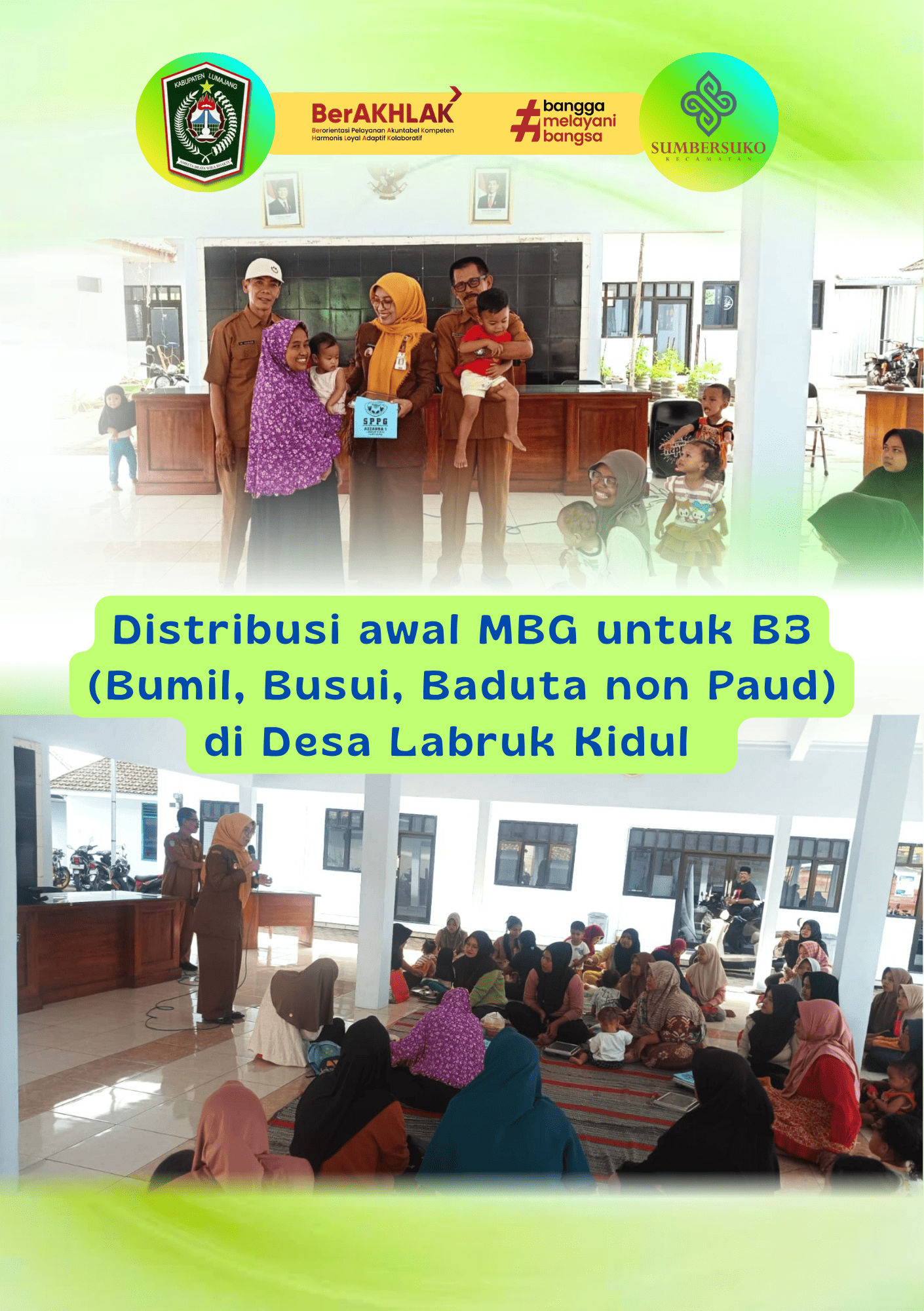 Distribusi Awal MBG untuk B3 di Desa Labruk Kidul