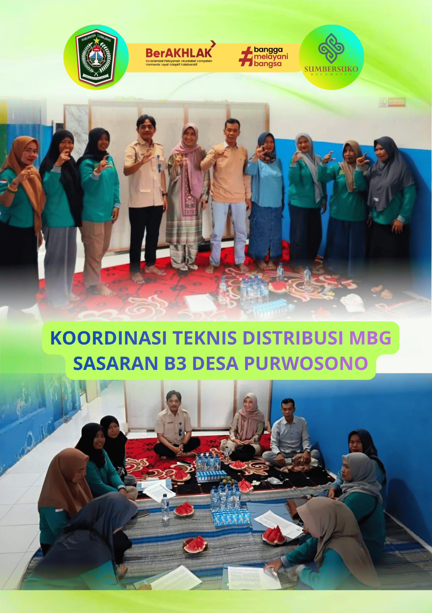 Koordinasi Teknis Distribusi MBG Sasaran B3 Desa Purwosono Berjalan Lancar