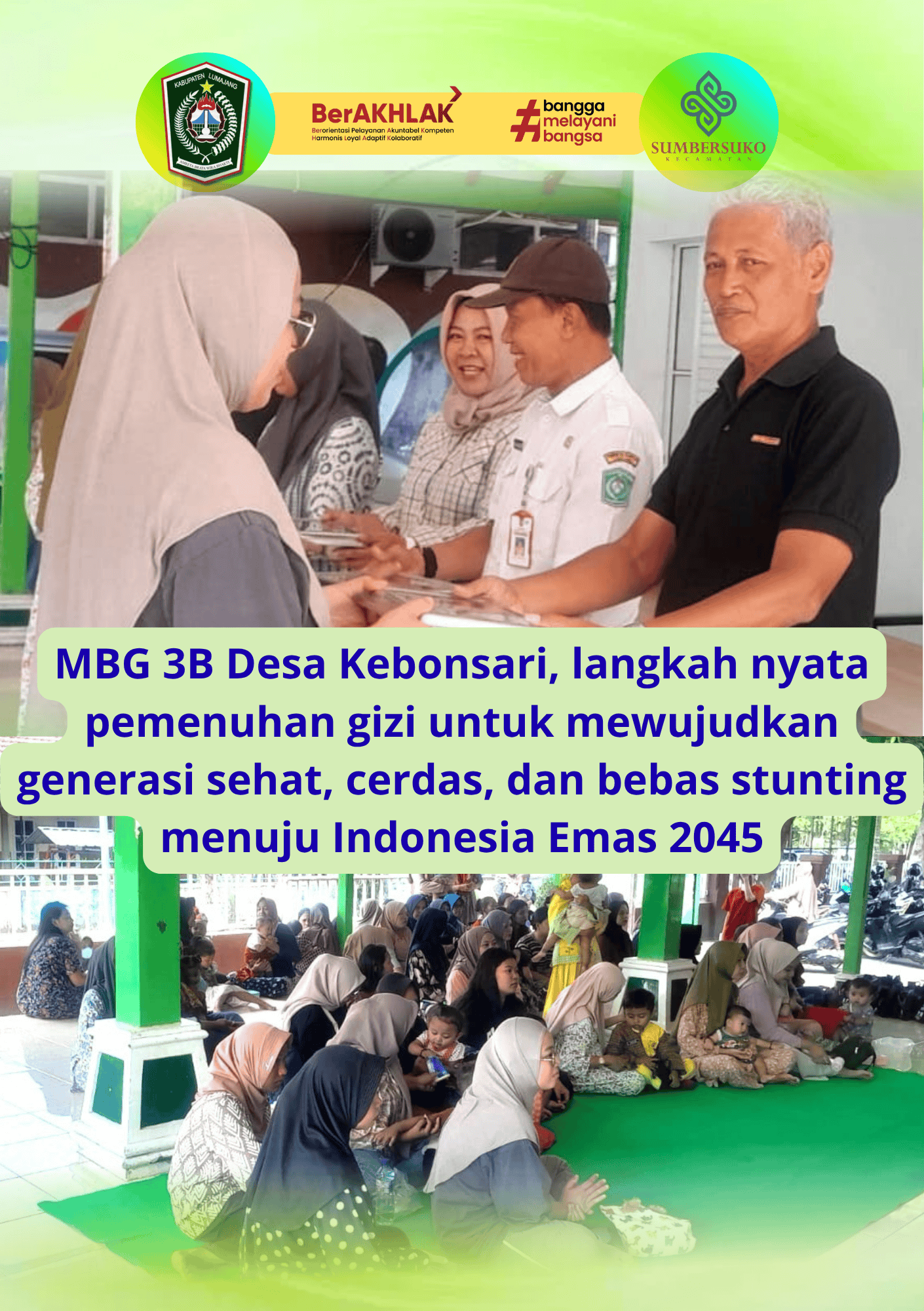 MBG 3B Desa Kebonsari, Langkah Nyata Pemenuhan Gizi untuk Mewujudkan Generasi Sehat, Cerdas, dan Beb