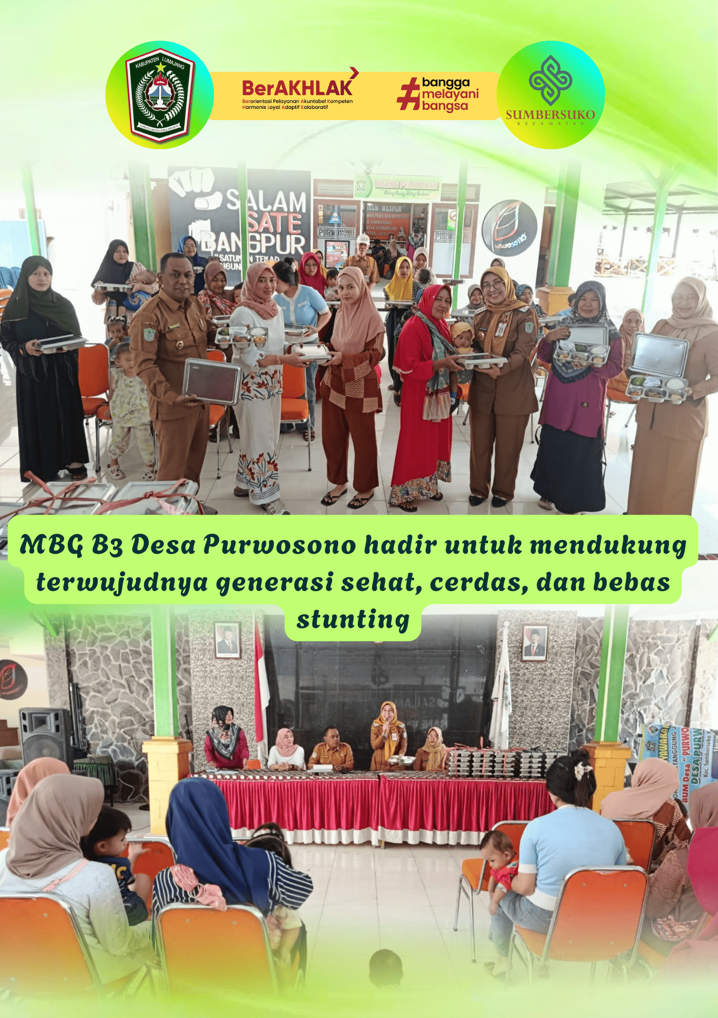 MBG B3 Desa Purwosono hadir untuk mendukung terwujudnya generasi sehat, cerdas, dan bebas stunting