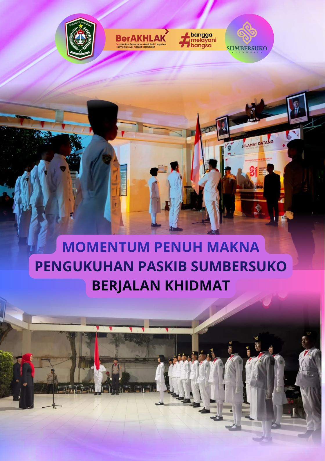 Momentum Penuh Makna, Pengukuhan Paskibra Sumbersuko Berlangsung Khidmat