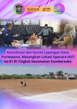 Camat Sumbersuko Pimpin Koordinasi dan Survei Lapangan Persiapan Upacara HUT ke-81 Kemerdekaan RI di