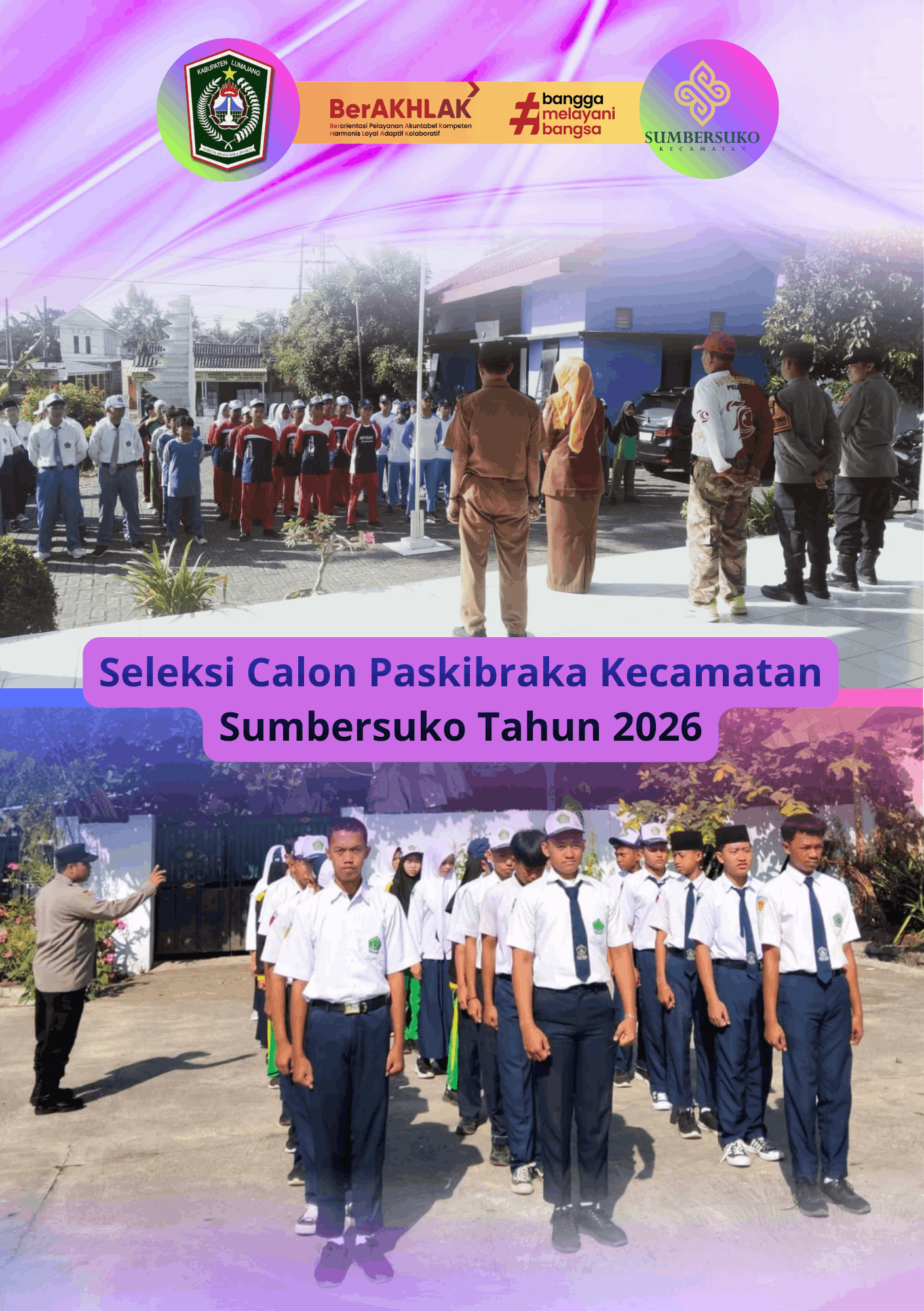 Menuju HUT Ke-81 RI, Pemerintah Kecamatan Sumbersuko Gembleng Calon Paskibraka